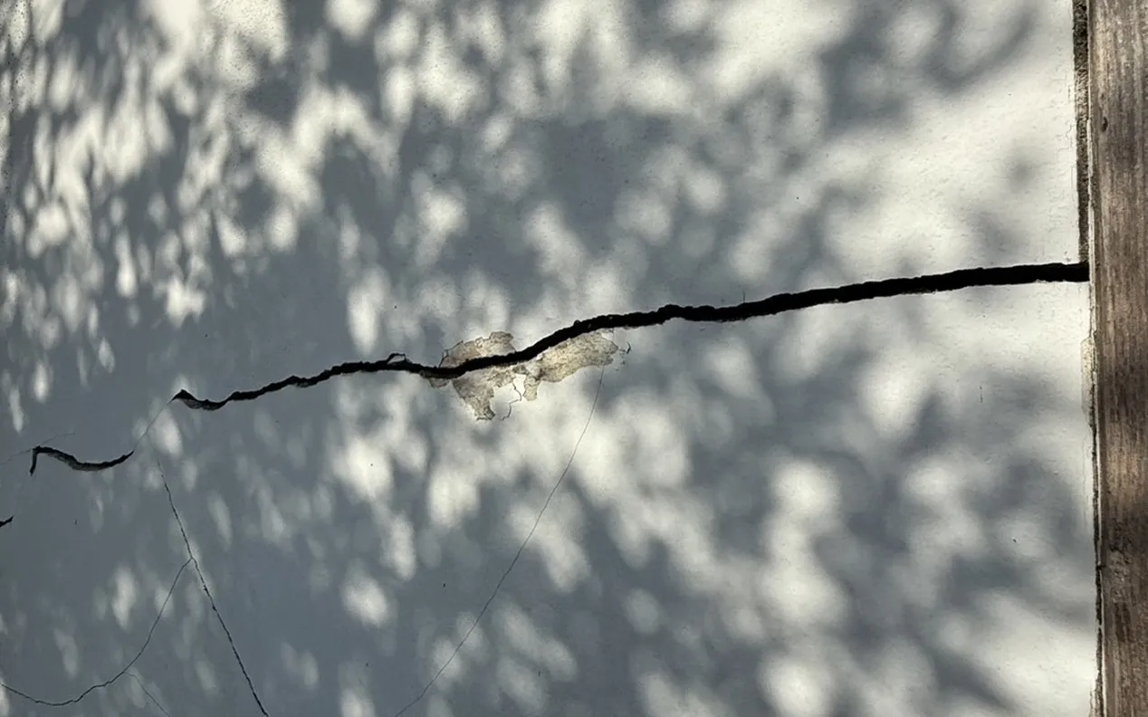 施工箇所の損傷